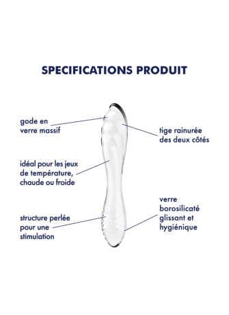 Gode en verre transparent haute qualité Dazzling Crystal 1 Satisfyer - CC597832